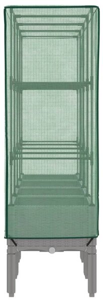 Rattan megjelenésű magaságyás melegháztakaróval 160x40x140 cm