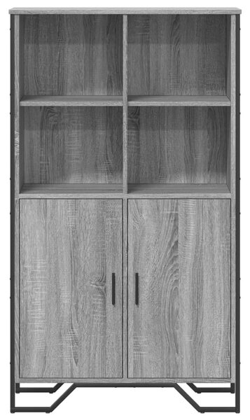 Szürke sonoma színű szerelt fa magasszekrény 79,5x35,5x137,5 cm