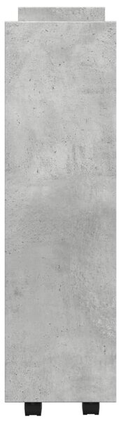 3 szintes betonszürke szerelt fa keskeny tárolókocsi