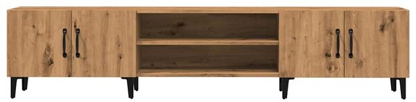 Kézműves tölgy színű szerelt fa TV-szekrény 180 x 31,5 x 40 cm