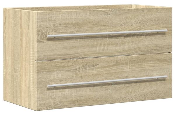 Antik fa színű szerelt fa mosdószekrény 80 x 38,5 x 48 cm