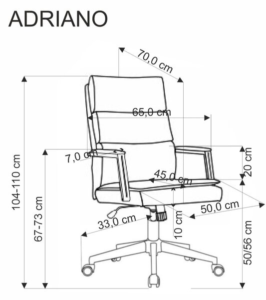 Adriano forgószék, billenő mechanika (Szín: Zöld)