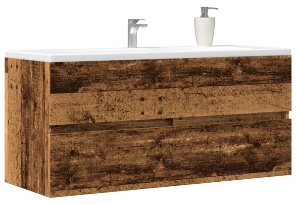 Antik fa színű szerelt fa mosdószekrény 100 x 38,5 x 45 cm