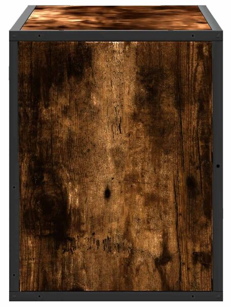 Füstös tölgy színű szerelt fa és fém TV-szekrény 80x31x39,5 cm