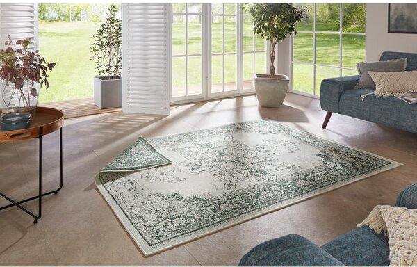 Borbon zöld-krémszínű kültéri szőnyeg, 160 x 230 cm - NORTHRUGS