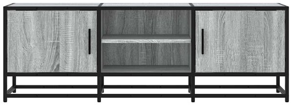 Szürke sonoma színű szerelt fa és fém TV-szekrény 120x35x41 cm