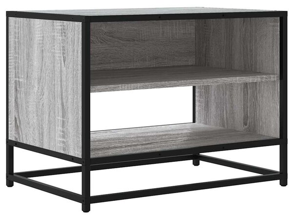 Szürke sonoma színű szerelt fa és fém TV-szekrény 61x40x46 cm