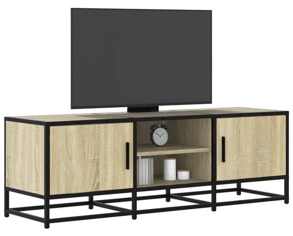 Sonoma tölgy színű szerelt fa és fém TV-szekrény 120x35x41 cm