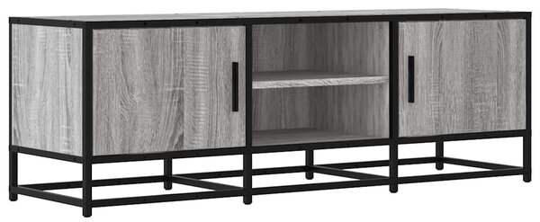 Szürke sonoma színű szerelt fa és fém TV-szekrény 120x35x41 cm