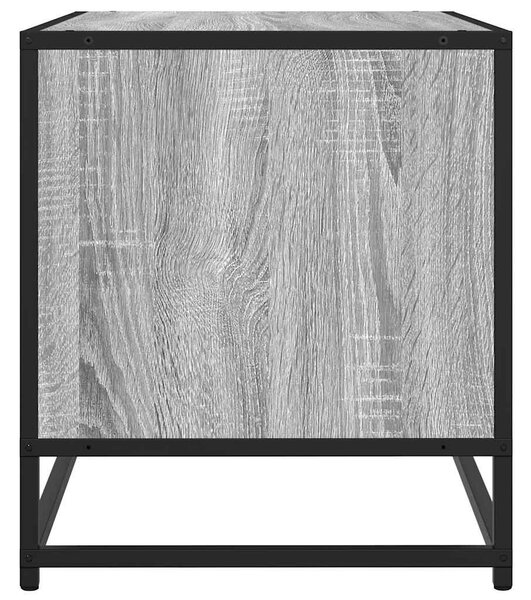 Szürke sonoma színű szerelt fa és fém TV-szekrény 61x40x46 cm