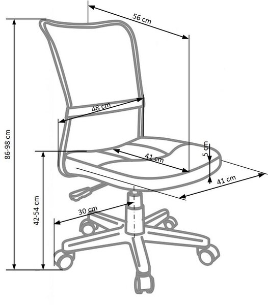 Dingo ifjúsági forgószék, alap mechanika (Szín: rózsaszín dekor)