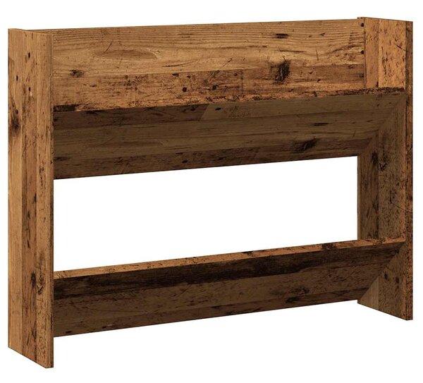 Antik fa színű szerelt fa fali cipőszekrény 80 x 18 x 60 cm