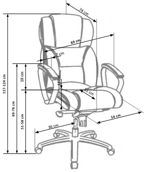Foster forgószék, multiblokk mechanika (Szín: fekete)