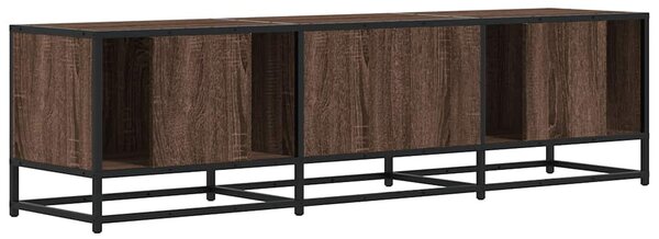 Barna tölgy színű szerelt fa és fém TV-szekrény 150x35x41 cm