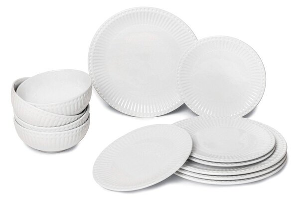 Porcelán étkészlet 12 db-os Purita – Bonami Essentials
