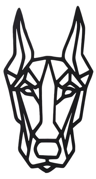 AtmoWood Geometrikus fakép - Dobermann 30 cm Szín:: Fekete