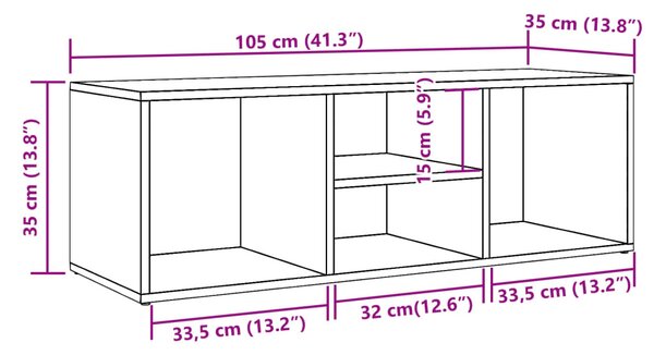 Kézműves tölgy színű szerelt fa cipőtároló pad 105 x 35 x 35 cm