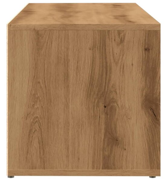 Kézműves tölgy színű szerelt fa cipőtároló pad 105 x 35 x 35 cm
