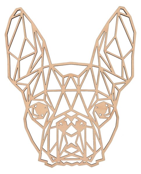 AtmoWood Geometrikus fakép - Bostoni Terrier 30 cm Szín:: Természetes