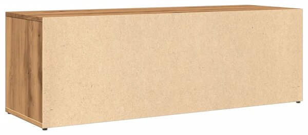 Kézműves tölgy színű szerelt fa cipőtároló pad 105 x 35 x 35 cm