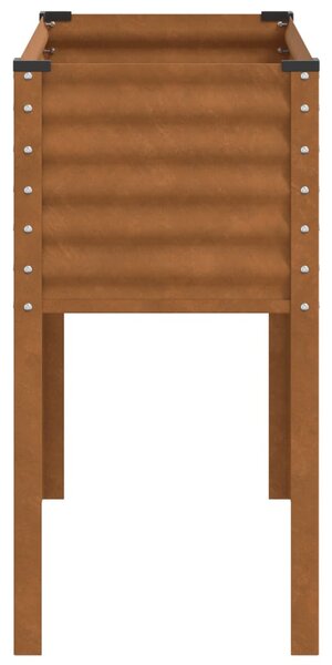 Kerti virágláda 100 x 45 x 90 cm időjárásálló acélból