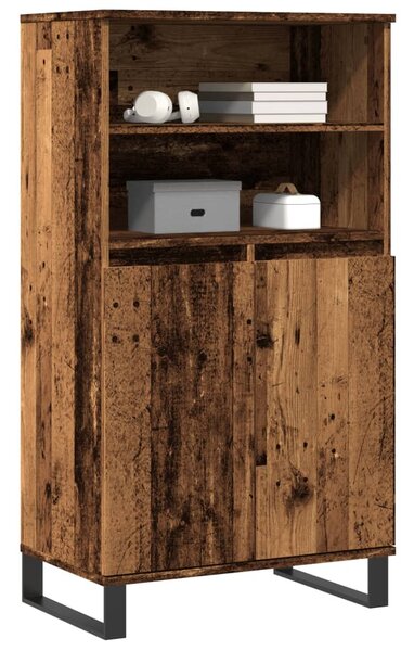 Antik fa színű szerelt fa magasszekrény 60 x 36 x 110 cm