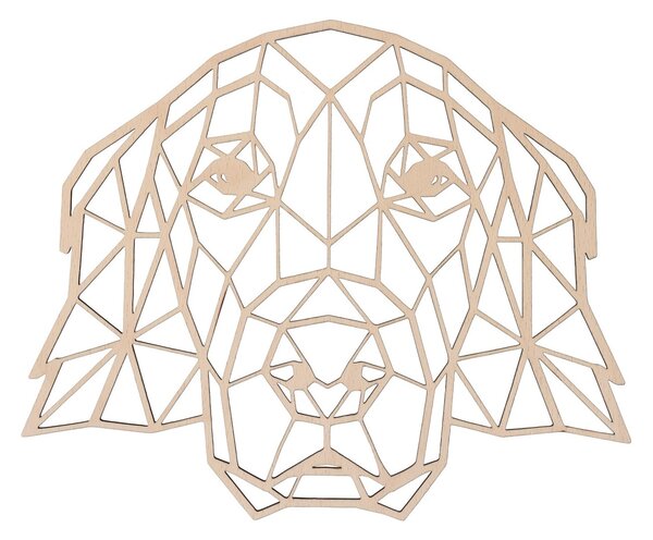 AtmoWood Geometrikus fakép - Golden Retriever 30 cm Szín:: Természetes
