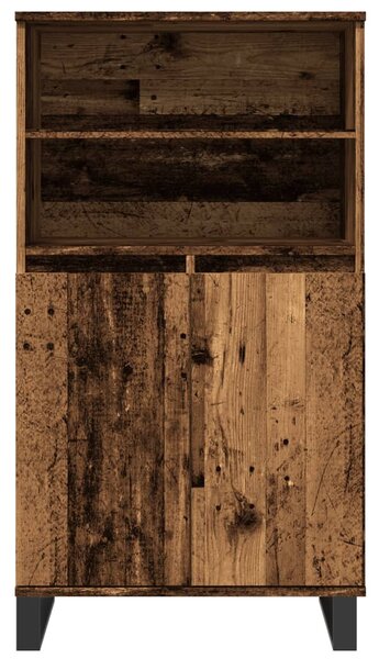 Antik fa színű szerelt fa magasszekrény 60 x 36 x 110 cm