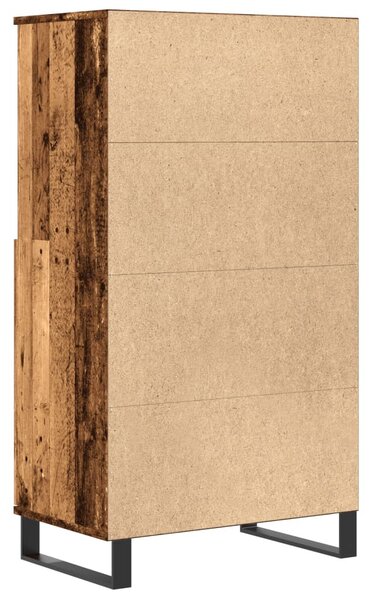 Antik fa színű szerelt fa magasszekrény 60 x 36 x 110 cm