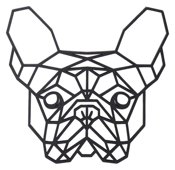 AtmoWood Geometrikus fakép - Francia bulldog 30 cm Szín:: Fekete