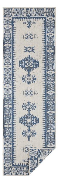 Duque kék-krémszínű kültéri szőnyeg, 80 x 250 cm - NORTHRUGS