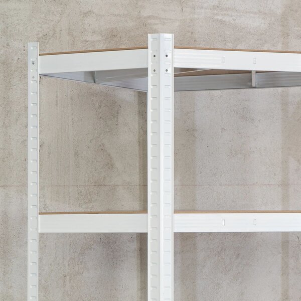 Sarok salgó polc, 5 szintes 180x70x30-30cm, fehér