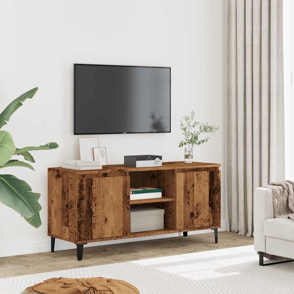 Antik fa színű szerelt fa TV-szekrény 102 x 35 x 50 cm
