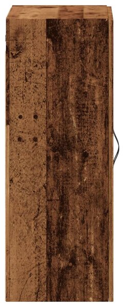 Antik fa színű szerelt fa fali szekrény 69,5 x 34 x 90 cm