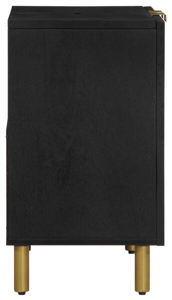 Fekete szerelt fa fürdőszobai mosdószekrény 62 x 33 x 58 cm
