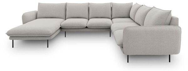 Vienna világosszürke U alakú kanapé, jobb oldali - Cosmopolitan Design