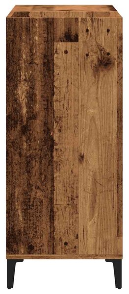 Antik fa színű szerelt fa hanglemezszekrény 84,5 x 38 x 89 cm