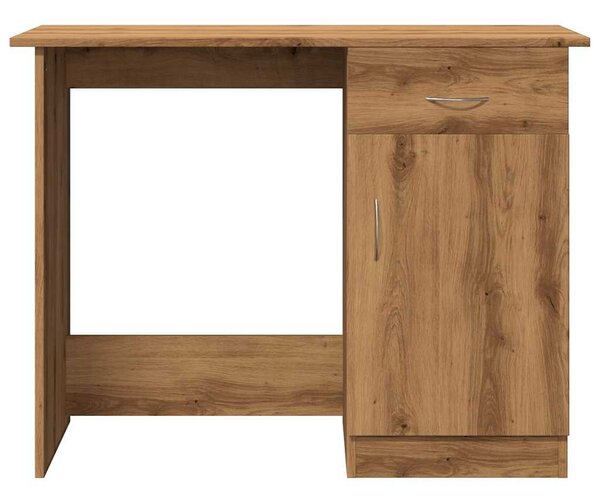 Kézműves tölgy színű szerelt fa íróasztal 100 x 50 x 76 cm