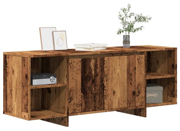 Antik fa színű szerelt fa TV-szekrény 130 x 35 x 50 cm