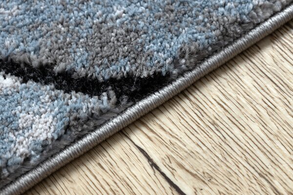 Modern COZY szőnyeg 8873 Cracks, repedt beton - Structural két szintű gyapjú világos szürke / kék