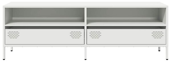 Fehér hidegen hengerelt acél TV-szekrény 135 x 39 x 43,5 cm