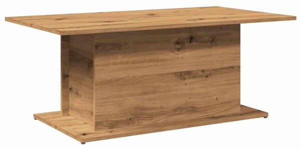 Kézműves tölgy színű szerelt fa dohányzóasztal 102x55,5x40 cm