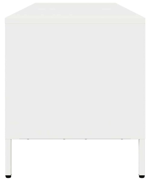 Fehér hidegen hengerelt acél TV-szekrény 135 x 39 x 43,5 cm