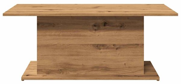 Kézműves tölgy színű szerelt fa dohányzóasztal 102x55,5x40 cm