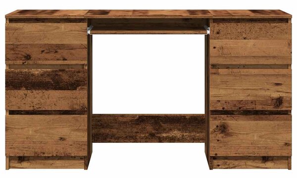 Antik fa színű szerelt fa íróasztal 140 x 50 x 77 cm