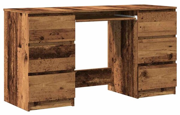 Antik fa színű szerelt fa íróasztal 140 x 50 x 77 cm