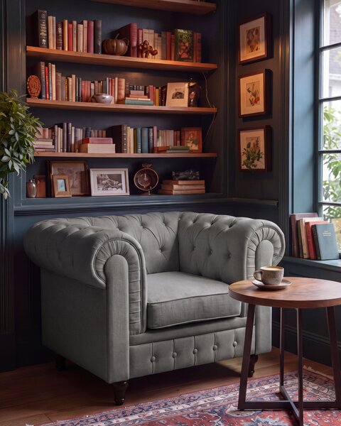 Fotel CHESTERFIELD Világosszürke
