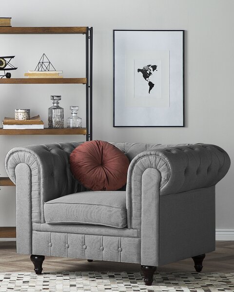 Fotel CHESTERFIELD Világosszürke