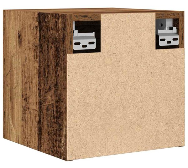 2 db antik fa színű falra szerelhető TV-szekrény 30,5x30x30 cm