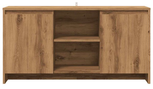 Kézműves tölgy színű szerelt fa TV-szekrény 102x37,5x52,5 cm